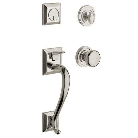 Baldwin Double Cylinder Entry Handlesets Lifetime Bright Nickel 85320.055.DBLC